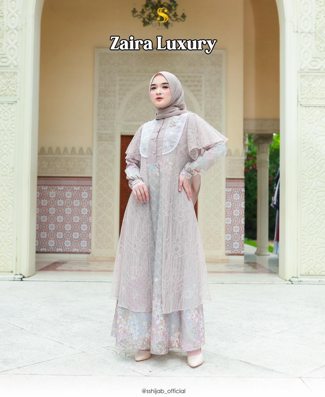 Foto Produk ZAIRA MOM LAYER CHANTILLY ( + free pashmina ) - SSHijab