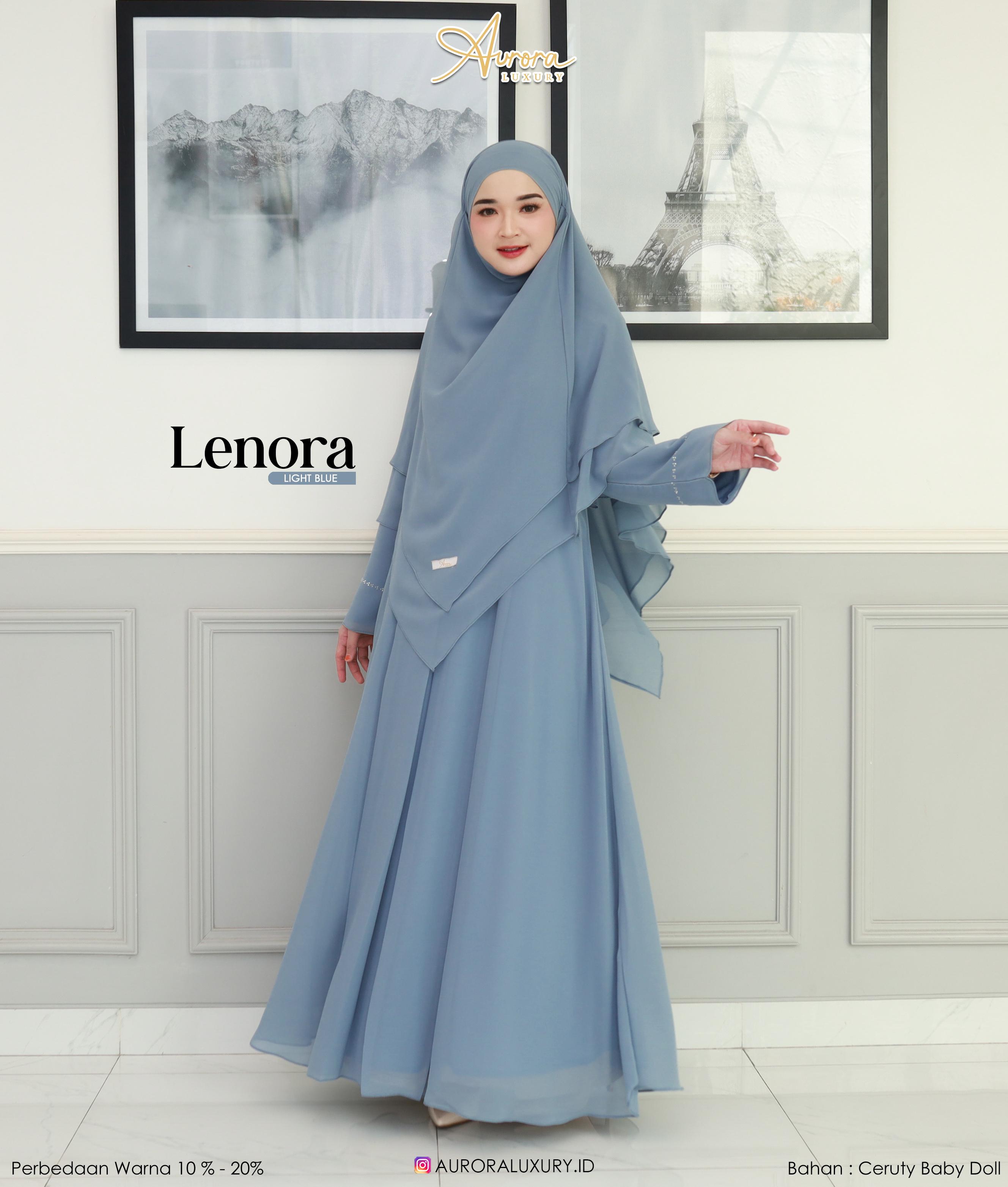 Foto Produk ABAYA LENORA SET FRENCH KHIMAR - SSHijab