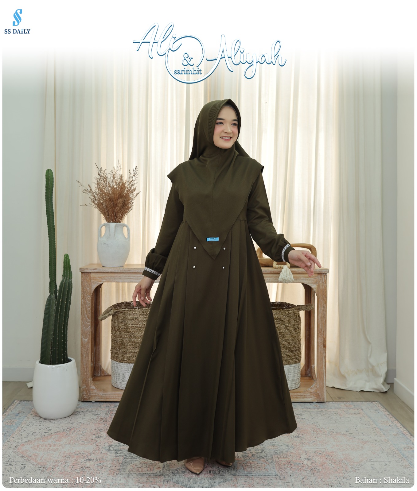 Foto Produk SSDaily ALI ALIYAH -  MOM DRESS REMPLE ONLY (STYLE 02) - SSHijab