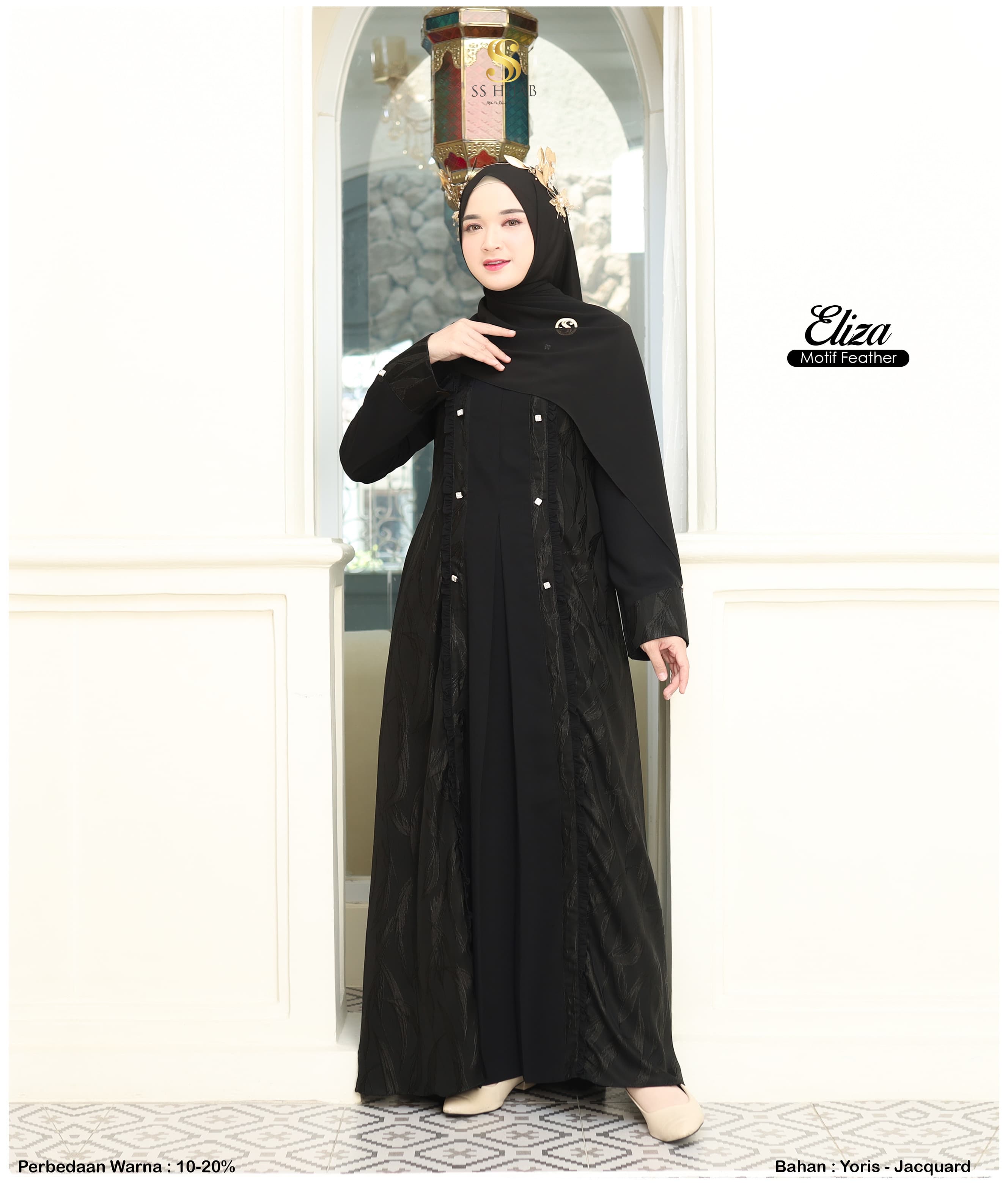 Foto Produk ELIZA MOTIF FEATHER - GAMIS ONLY - SSHijab