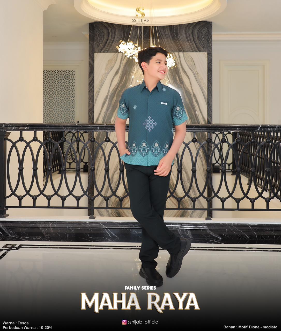 Foto Produk MAHARAYAAA KEMEJA BOY LENGAN PENDEK - SSHijab