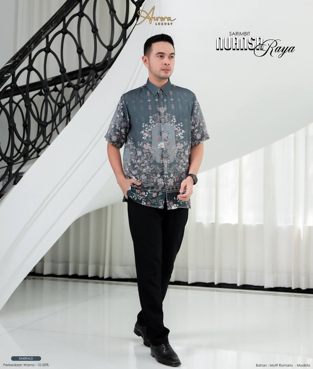 Foto Produk NUANSA KOKO AYAH LENGAN PENDEK By Aurora Luxury - SSHijab