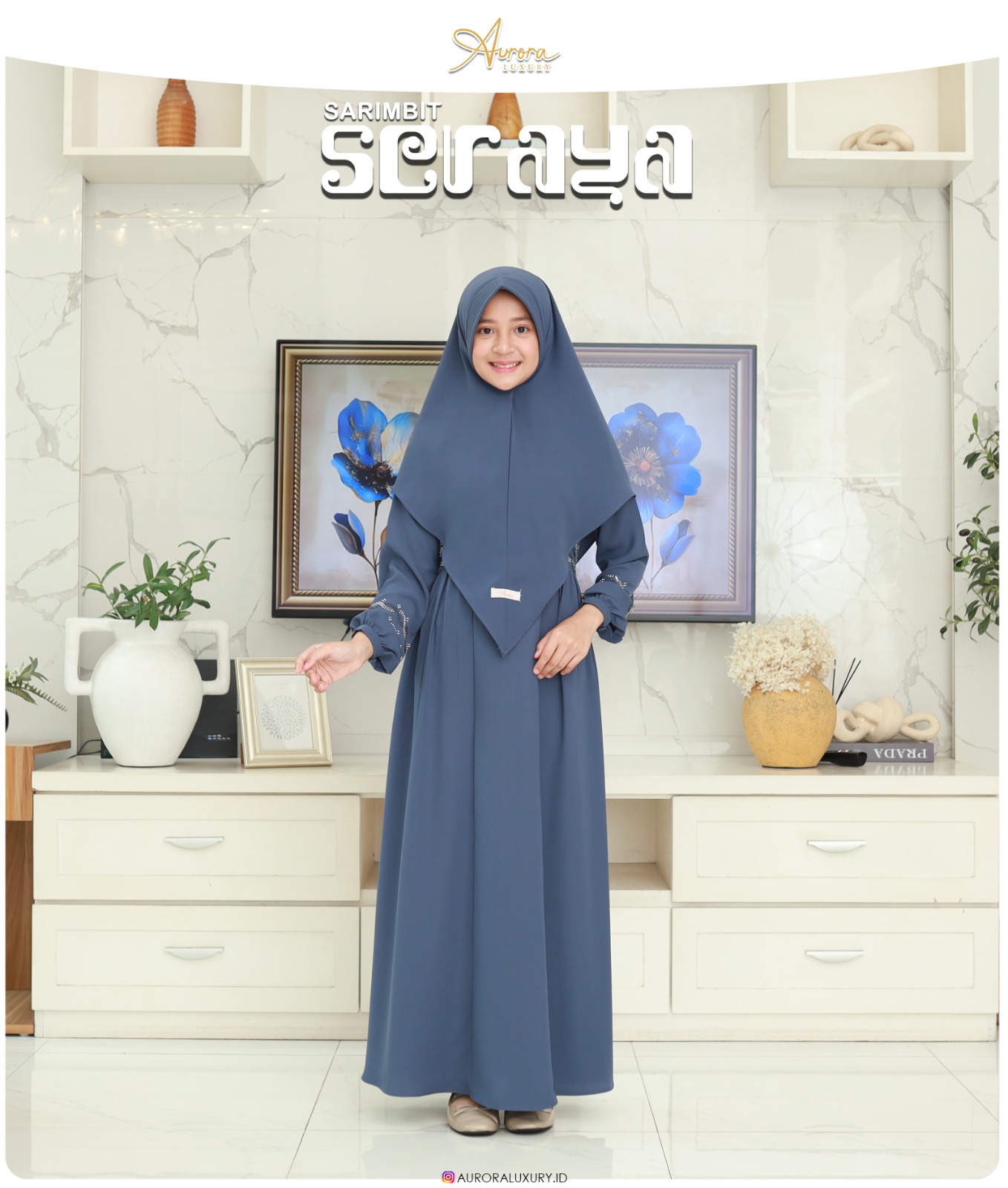Foto Produk SERAYA GAMIS ANAK SET KHIMAR LANCIP - SSHijab