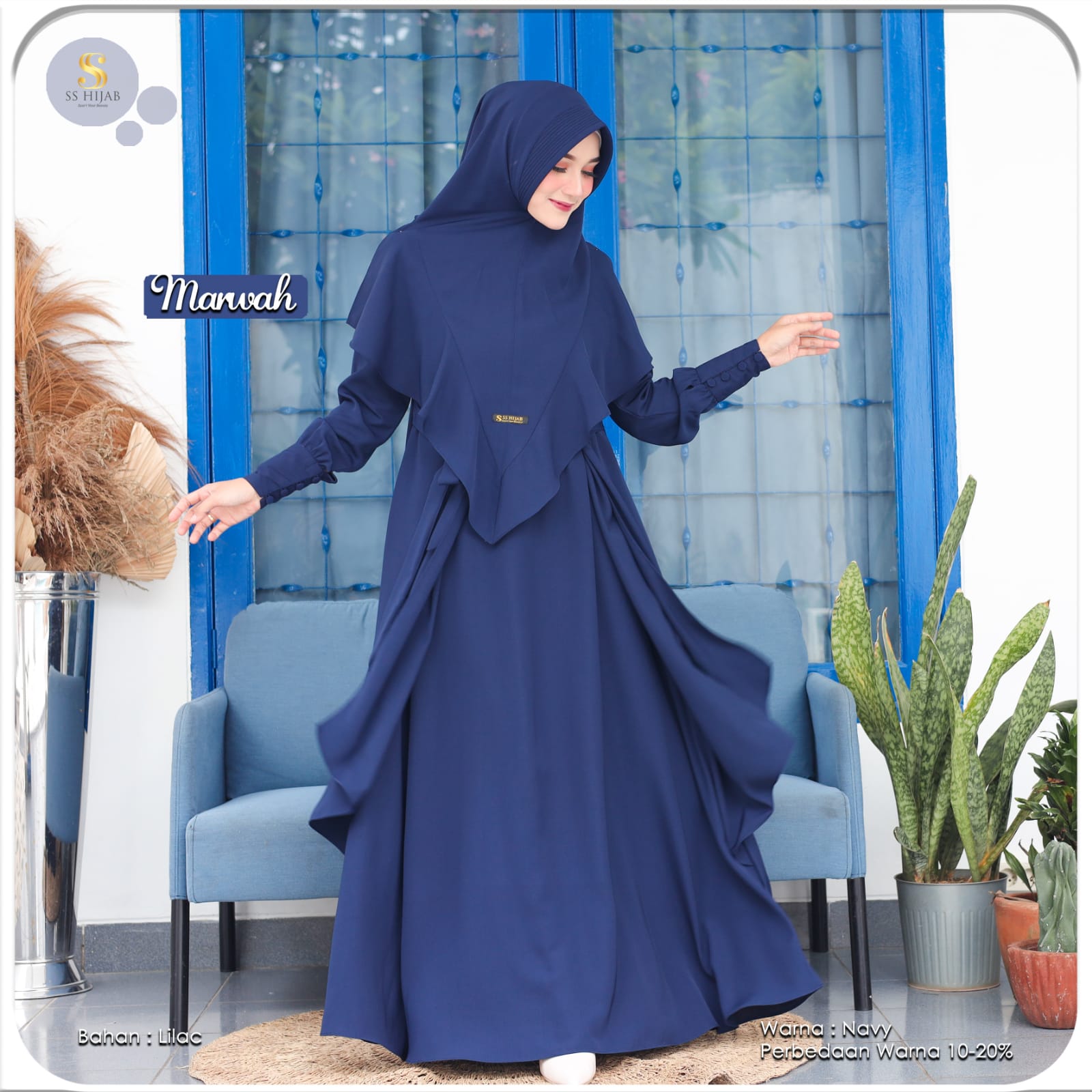 Foto Produk MARWAH SET KHIMAR LANCIP - SSHijab