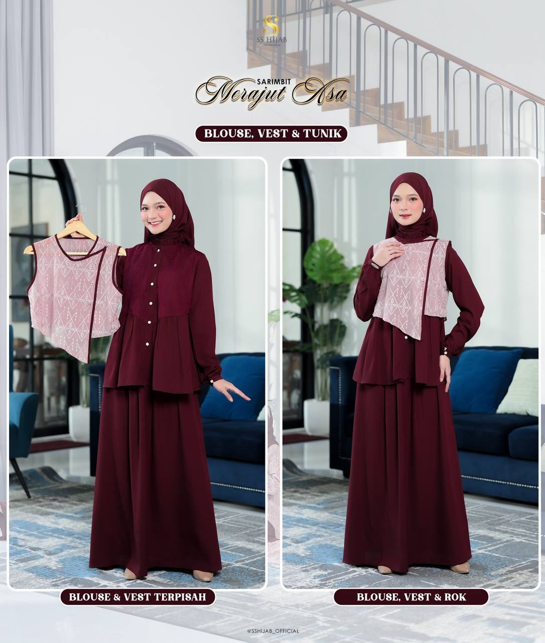 Foto Produk a19.VEST MOM ONLY MERAJUT ASA - SSHijab