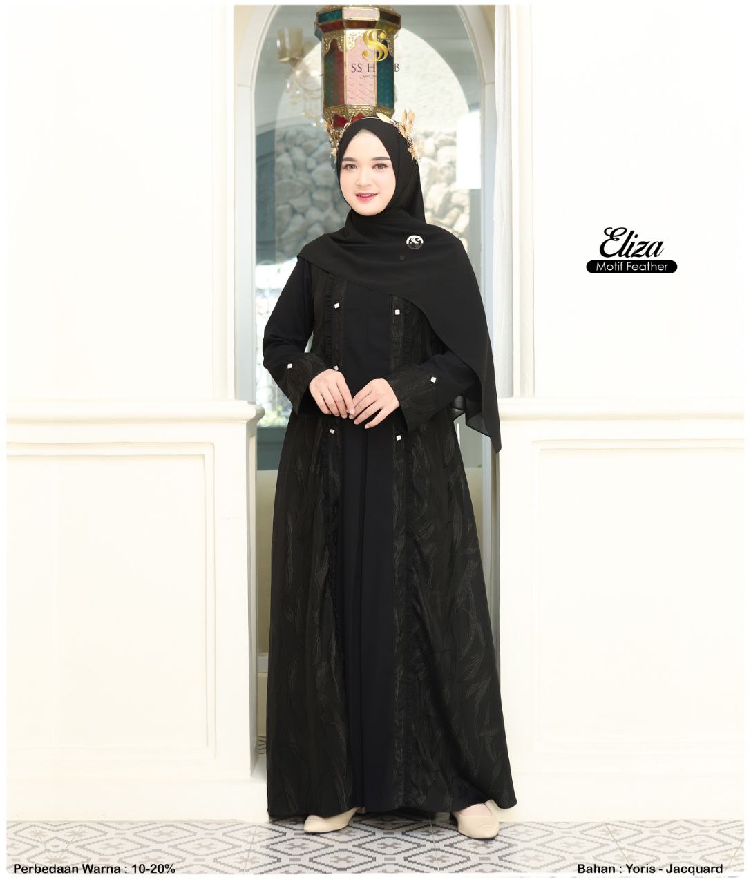 Foto Produk ELIZA MOTIF FEATHER - GAMIS ONLY (GRADE B) - SSHijab