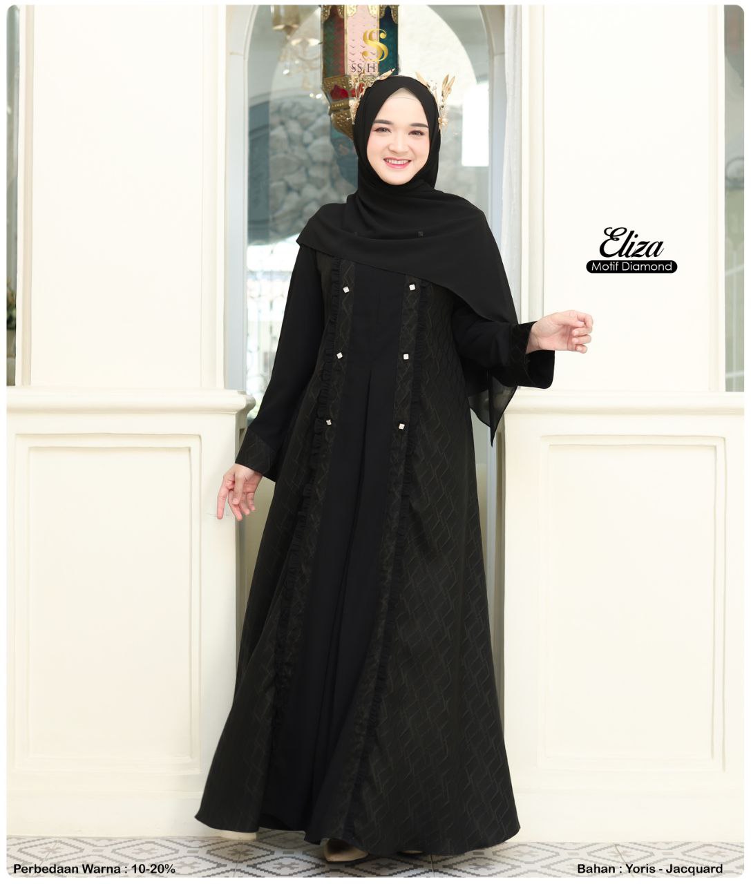 Foto Produk ELIZA MOTIF DIAMOND - GAMIS ONLY (GRADE B) - SSHijab