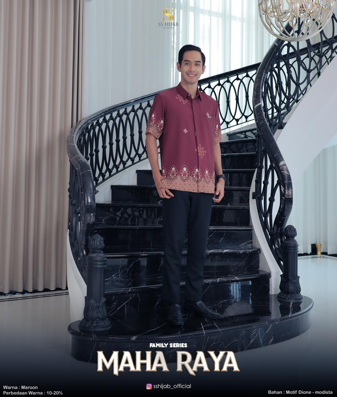 Foto Produk MAHARAYAA KEMEJA AYAH LENGAN PENDEK - SSHijab