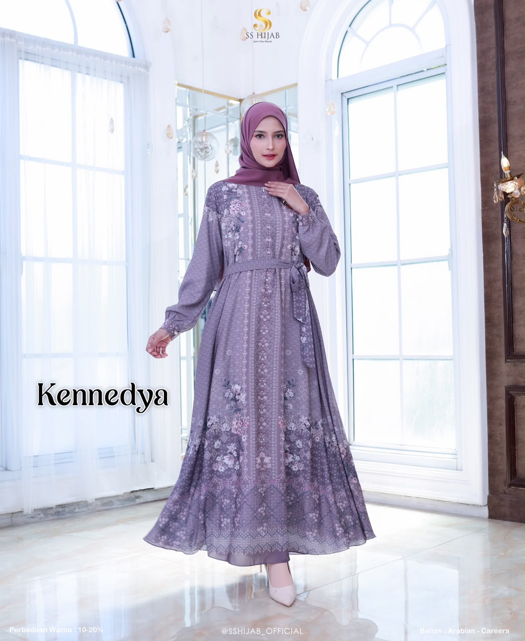 Foto Produk KENNEDYA DRESS FULL MOTIF ONLY - SSHijab