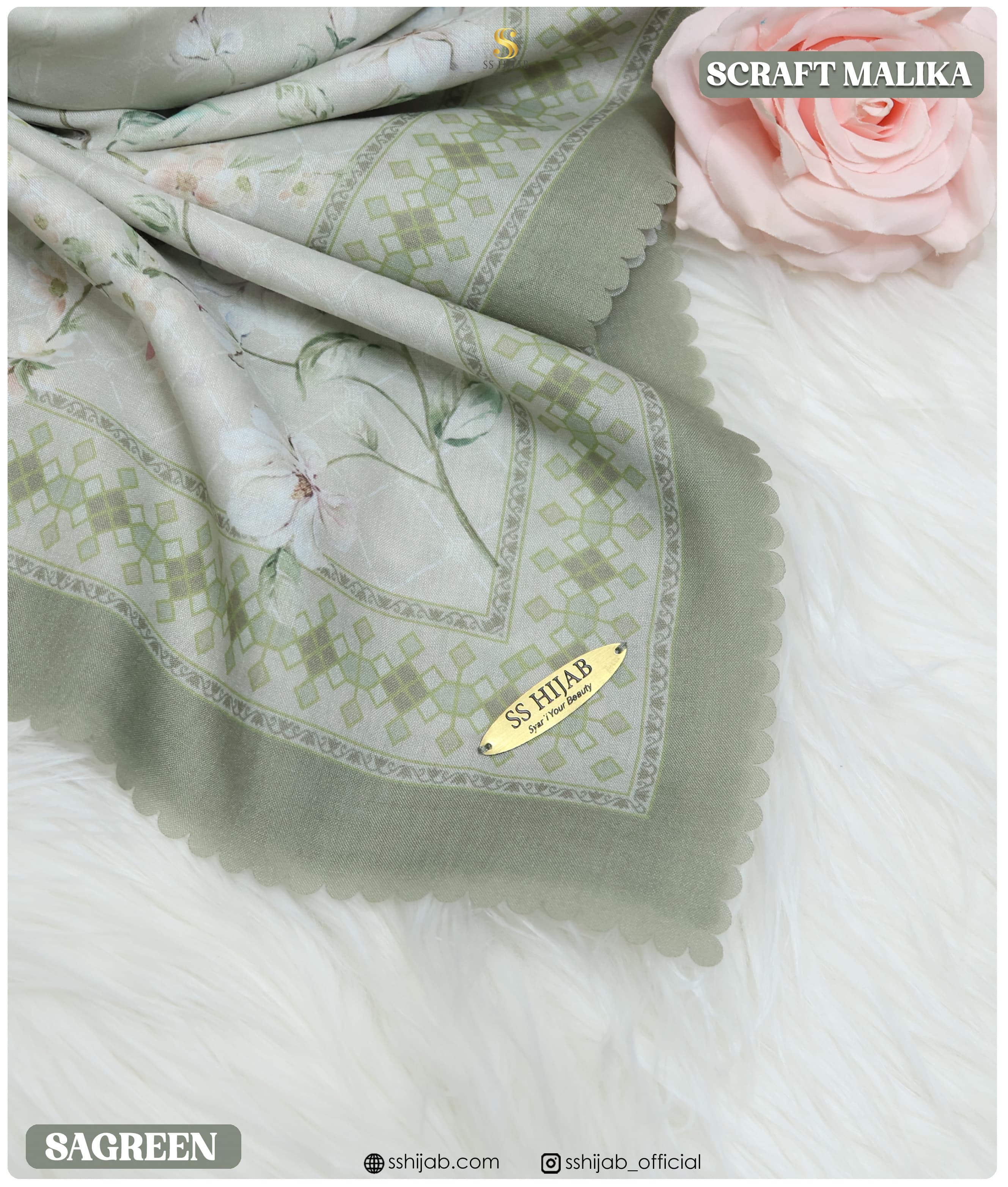 Foto Produk - SAKURA SCARF MOTIF ONLY - SSHijab