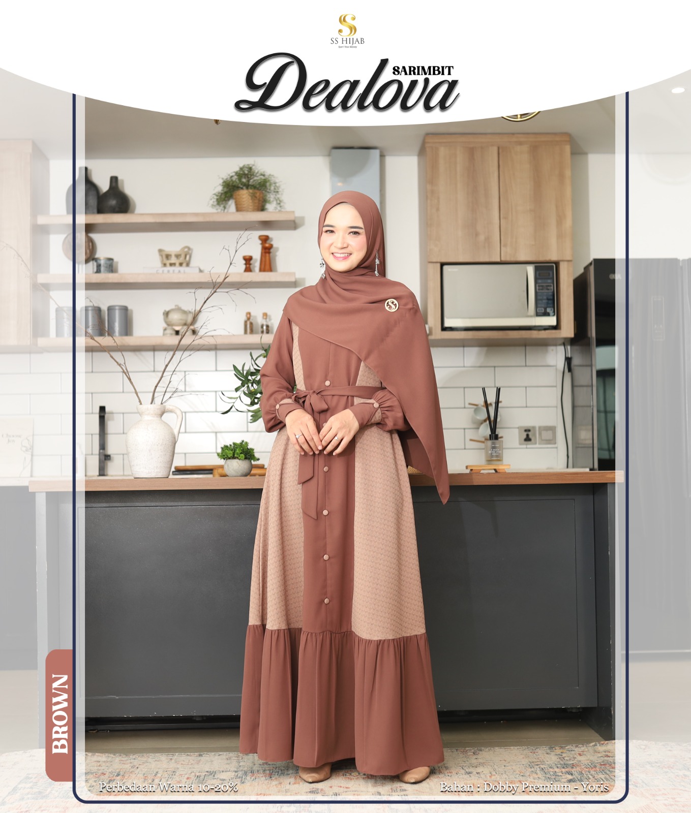 Foto Produk DEALOVA GAMIS IBU SET PASHMINA - SSHijab