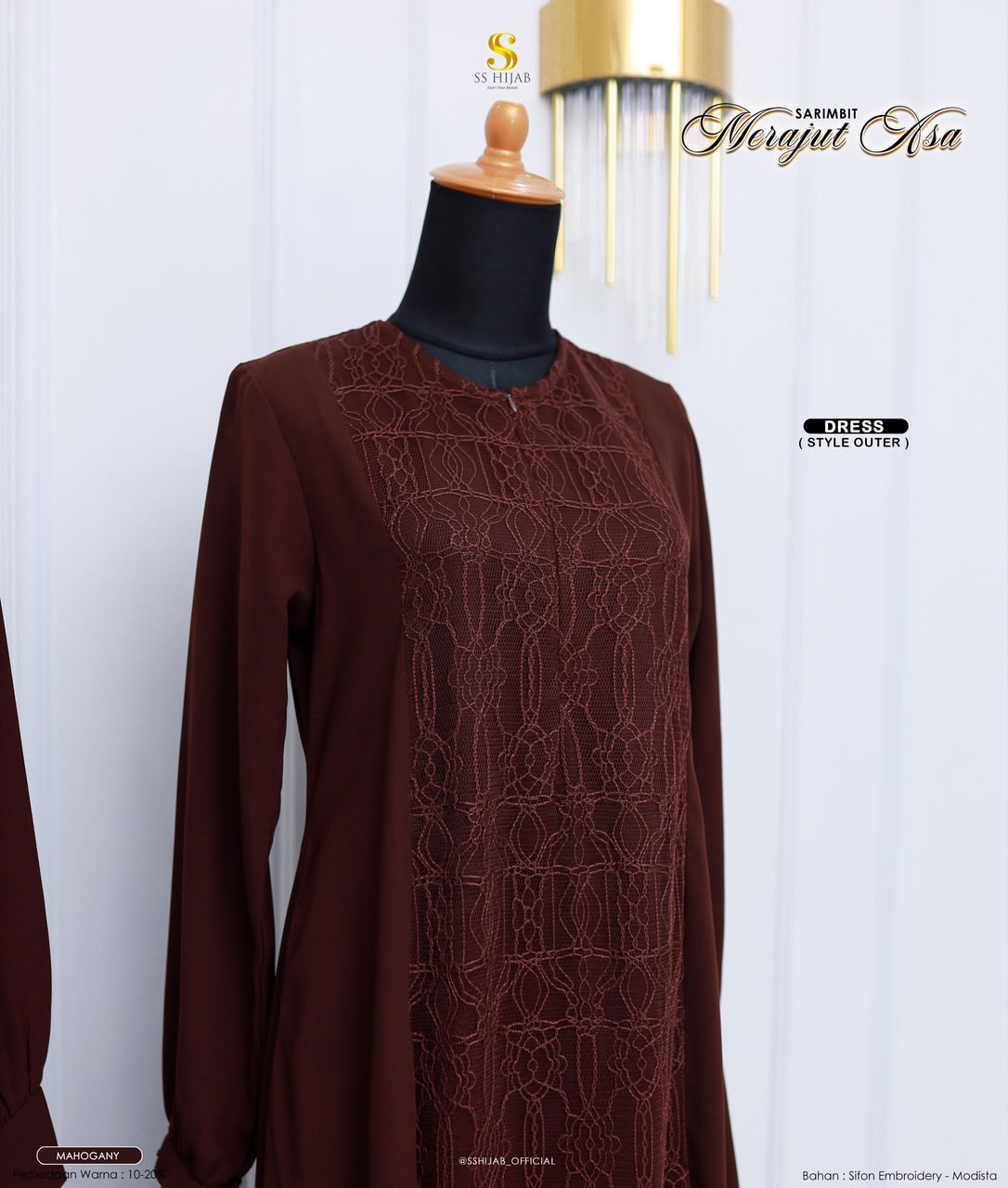 Foto Produk a16.DRESS MOM CANTILY ONLY MERAJUT ASA - SSHijab