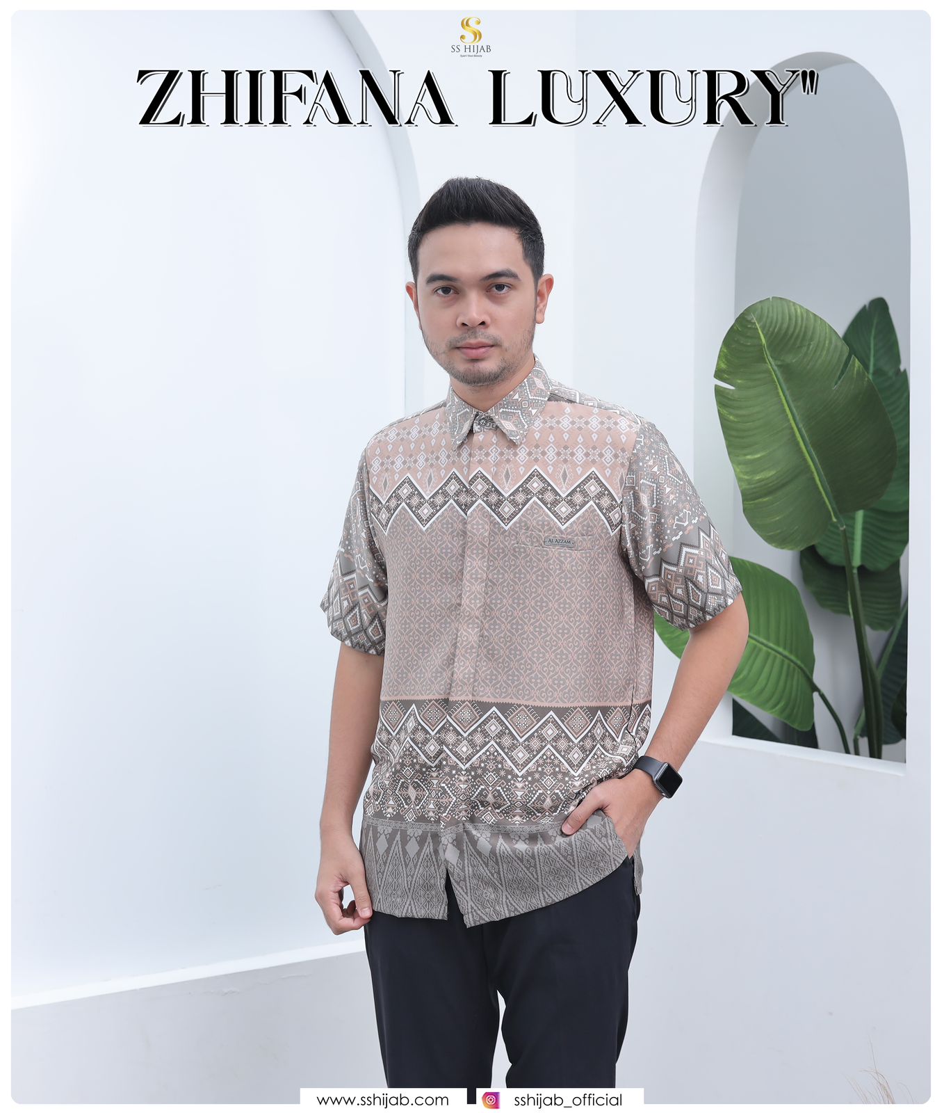 Foto Produk ZHIFANA DAD KOKO FULL MOTIF LENGAN PENDEK - SSHijab