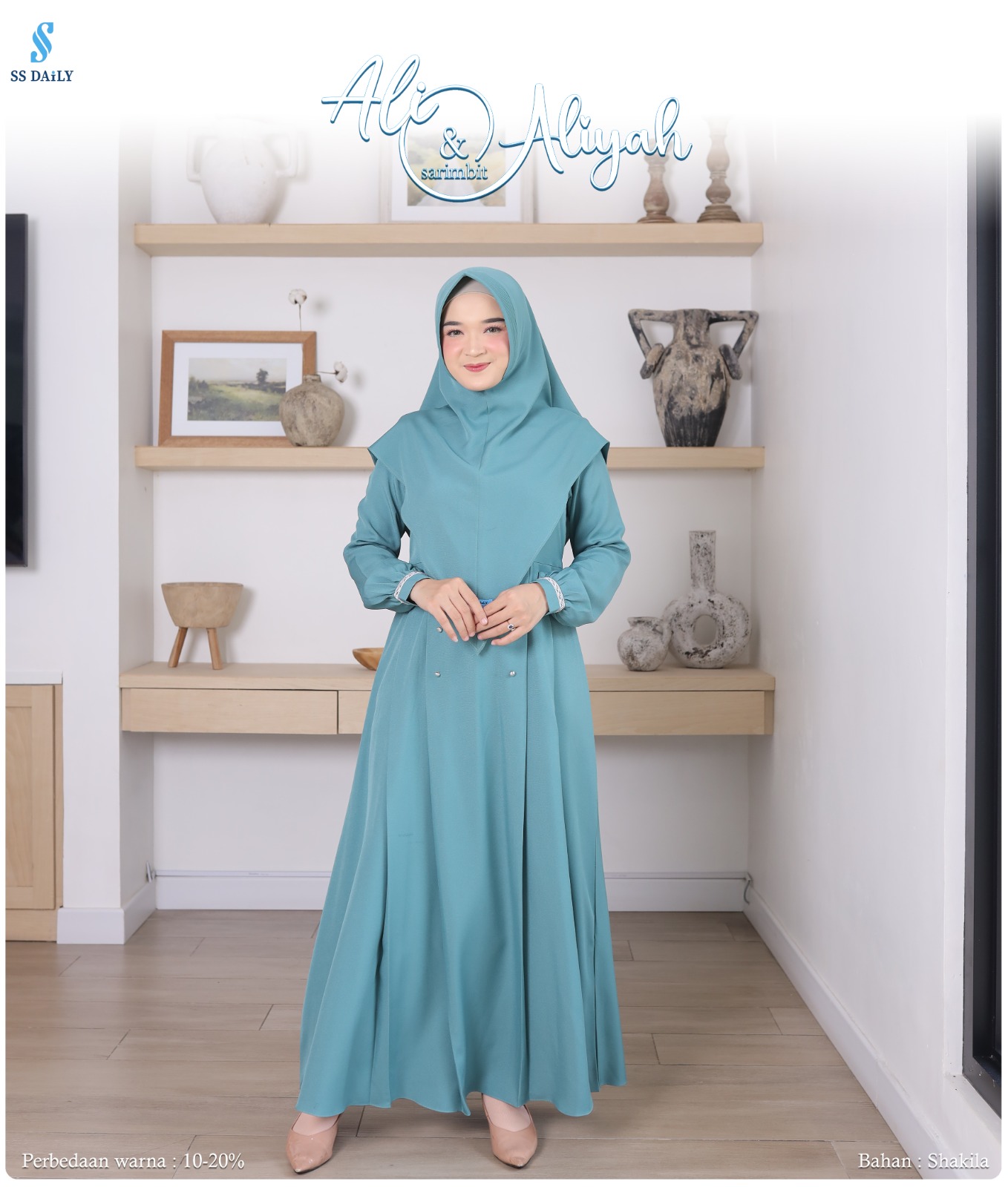 Foto Produk SSDaily ALI ALIYAH -  MOM DRESS REMPLE ONLY (STYLE 02) - SSHijab