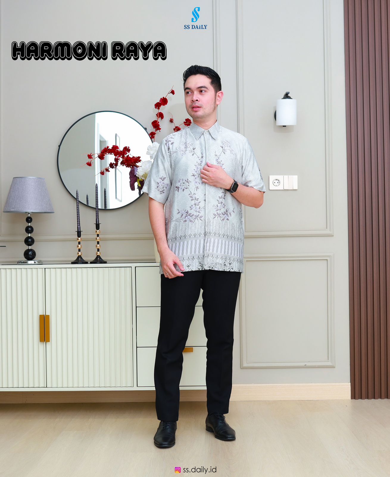 Foto Produk KEMEJA AYAH LENGAN PENDEK HARMONI By SS Daily - SSHijab