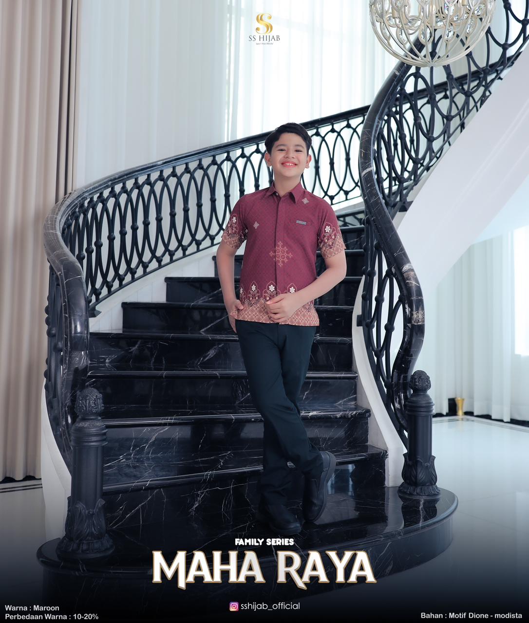 Foto Produk MAHARAYAAA KEMEJA BOY LENGAN PENDEK - SSHijab