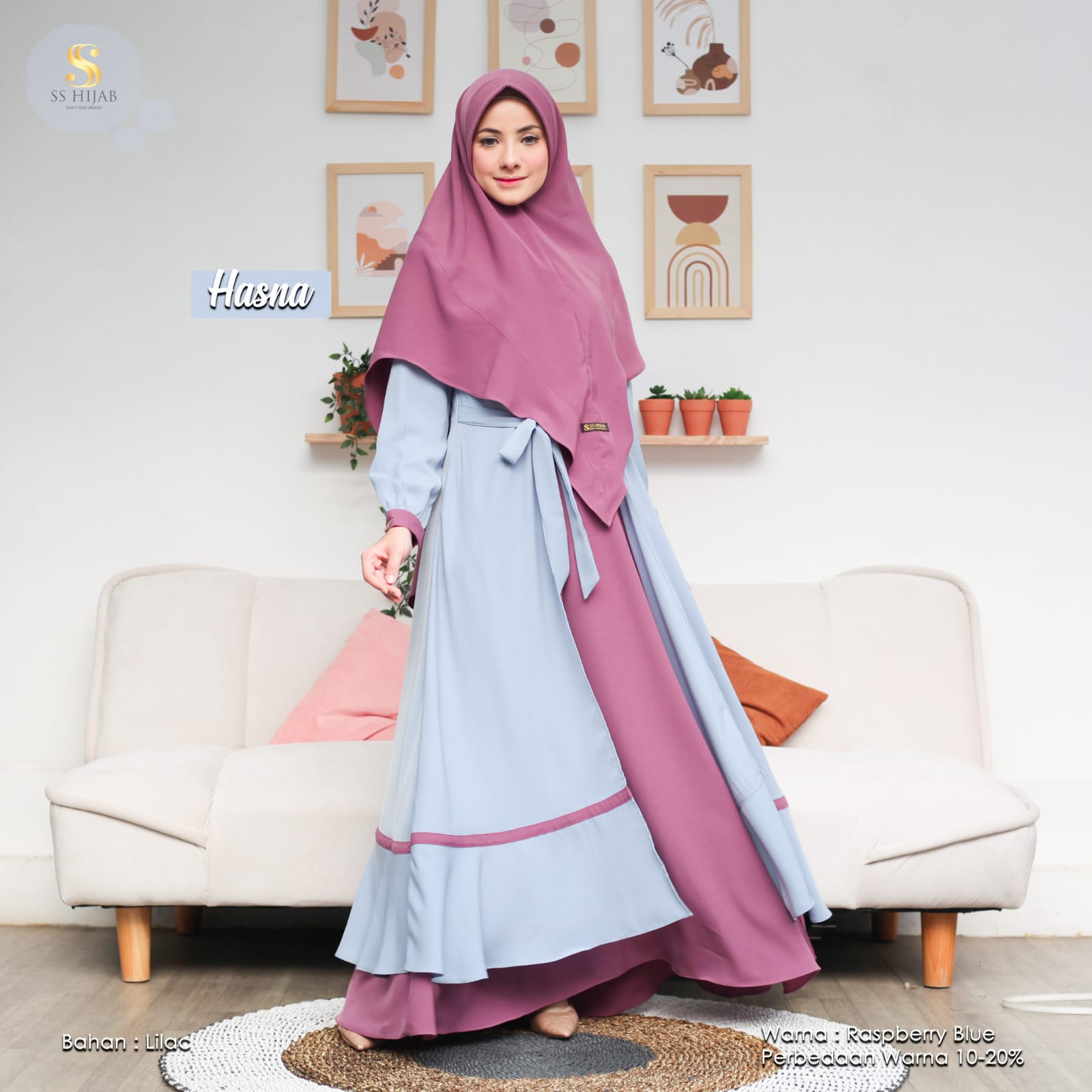 Foto Produk HASNA SET KHIMAR LANCIP - SSHijab